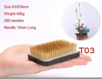 Japanese Ikebana Kenzan Flower Pot Base Holder Frog Floral Metal Tool