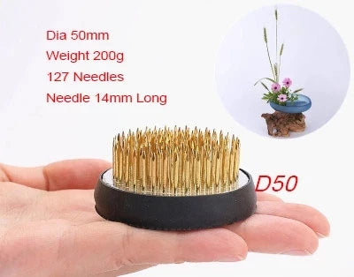 Japanese Ikebana Kenzan Flower Pot Base Holder Frog Floral Metal Tool