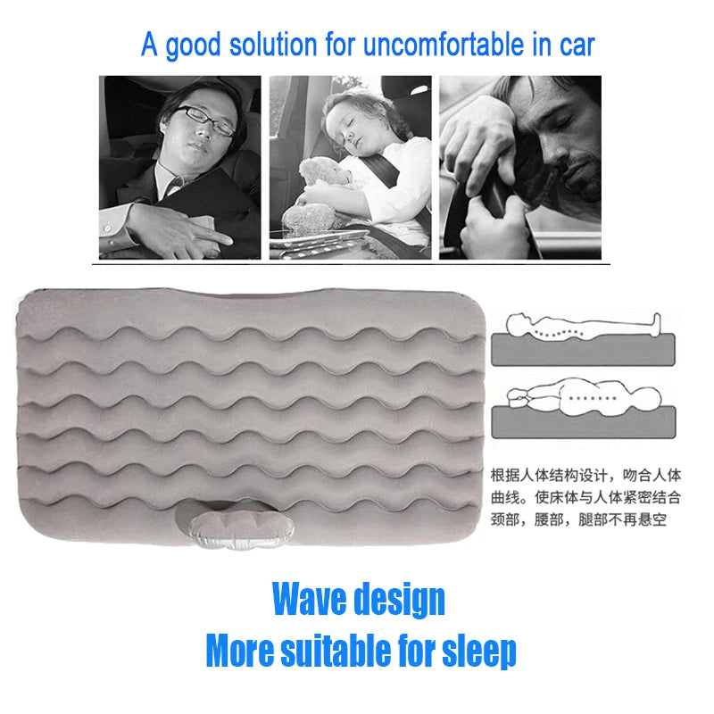 Universal Car Inflatable Travel Mattress | Back Seat Air Bed for Camping & Travel