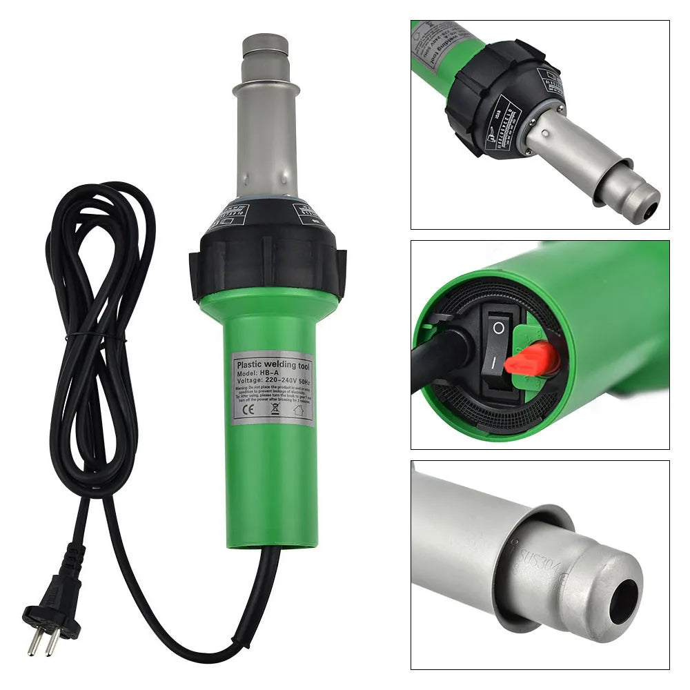 1600W Heat Gun Industrial Electric Hot Air Gun Hair Dryer Hairdryer PP PVC Plastic Welding Torch Hand-Held Thermal Power Tool