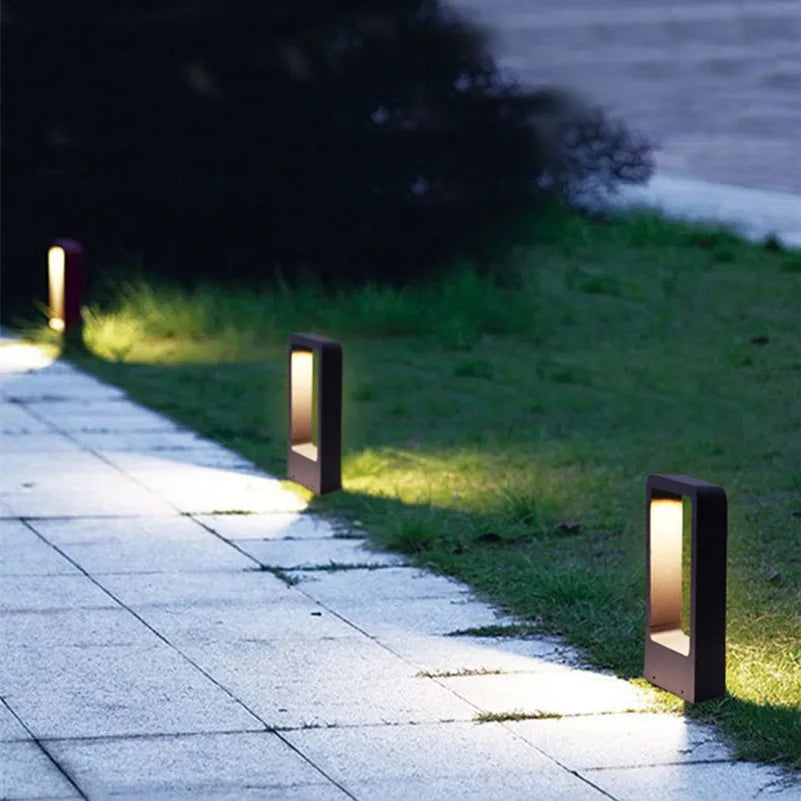 1PCS 15W COB LED Garden Light LED Lawn Lamp Modern Pillar Light Outdoor Waterproof Courtyard villa landscape lawn bollards light