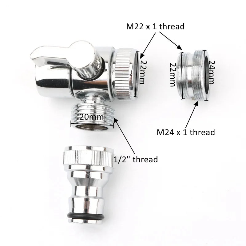 Universal Tap To Garden Hose Pipe Connector Mixer Kitchen Tap Adapter Mix Tap Hose Pipe Connector for Garden Kitchen Bath