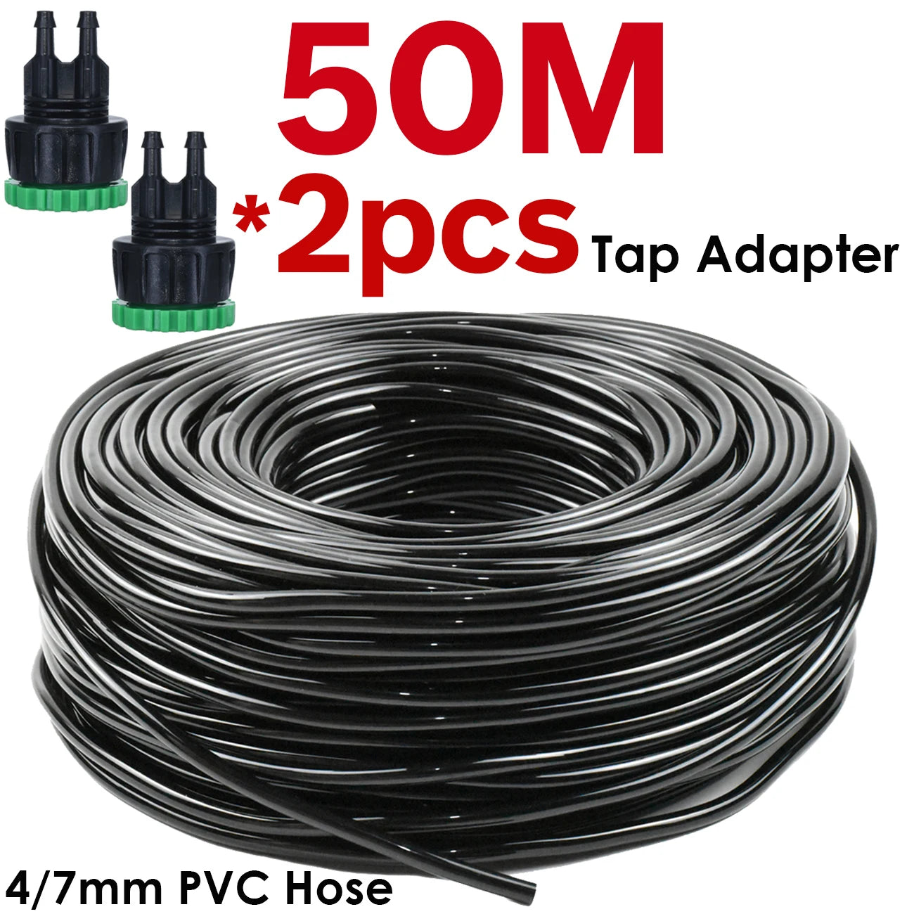 SPRYCLE 5m-100m 1/4'' Garden Watering Hose 4/7mm PVC Micro Drip Irrigation Pipe Tubing for Sprinkler Lawn Pot Plant Greenhouse
