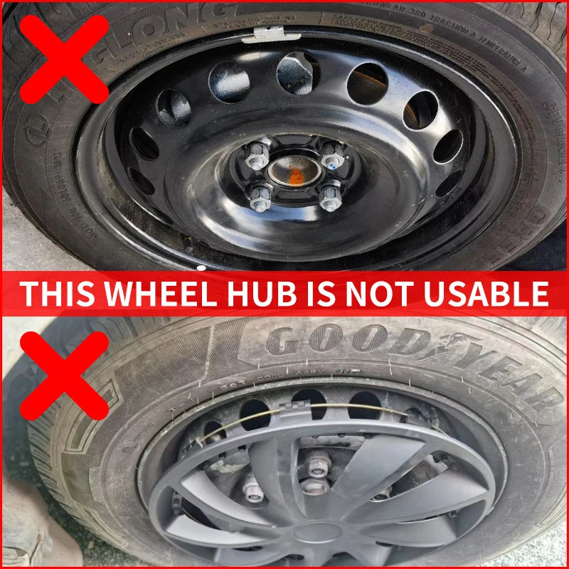 15inch Starfish Style Hub Cap Cover for Iron Rim Wheel Cover Set of 4 Steel Wheel Cover Replacement Hubcap for R15 Tire