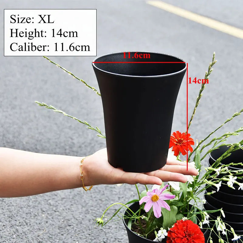 10pcs Thickened Flowerpot High-Waisted Round ,Plant Pot Reusable Succulents Plant Vientiane Basin Home Office Decor Garden Tool