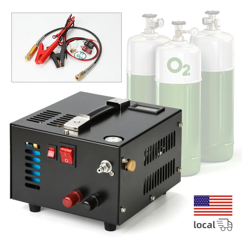 12V 110V 220V Refilling Air Compressor 300bar 4500Psi 30Mpa For Hunting Diving Air PCP Pump Car Pump Compressor Motorcycle Tyre