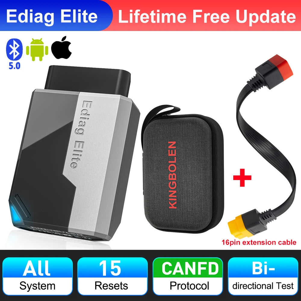 KINGBOLEN Ediag Elite 2025: Lifetime Free All System OBD2 Scanner