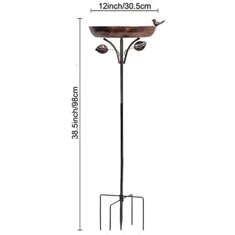 Garden Decor Iron Bird Feeder Plugin Large Capacity Convenient Bird Bathtub Durable Retro Bird Feeding Dish Container