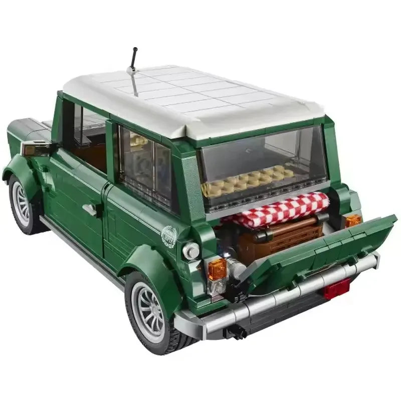 Mini Classic Green Car Model Building Blocks Toy Compatible with 10242