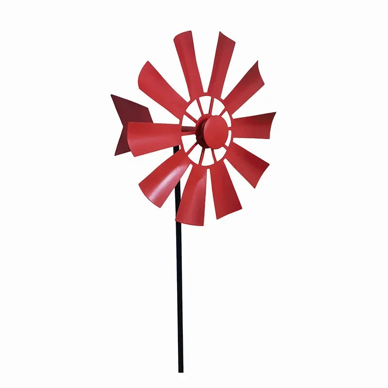 Wind Spinner Decorative Lawn Ornament Wind Mill Wind Sculpture Metal Windmill for Lawn Yard Outdoor Patio Decor Garden Windmill