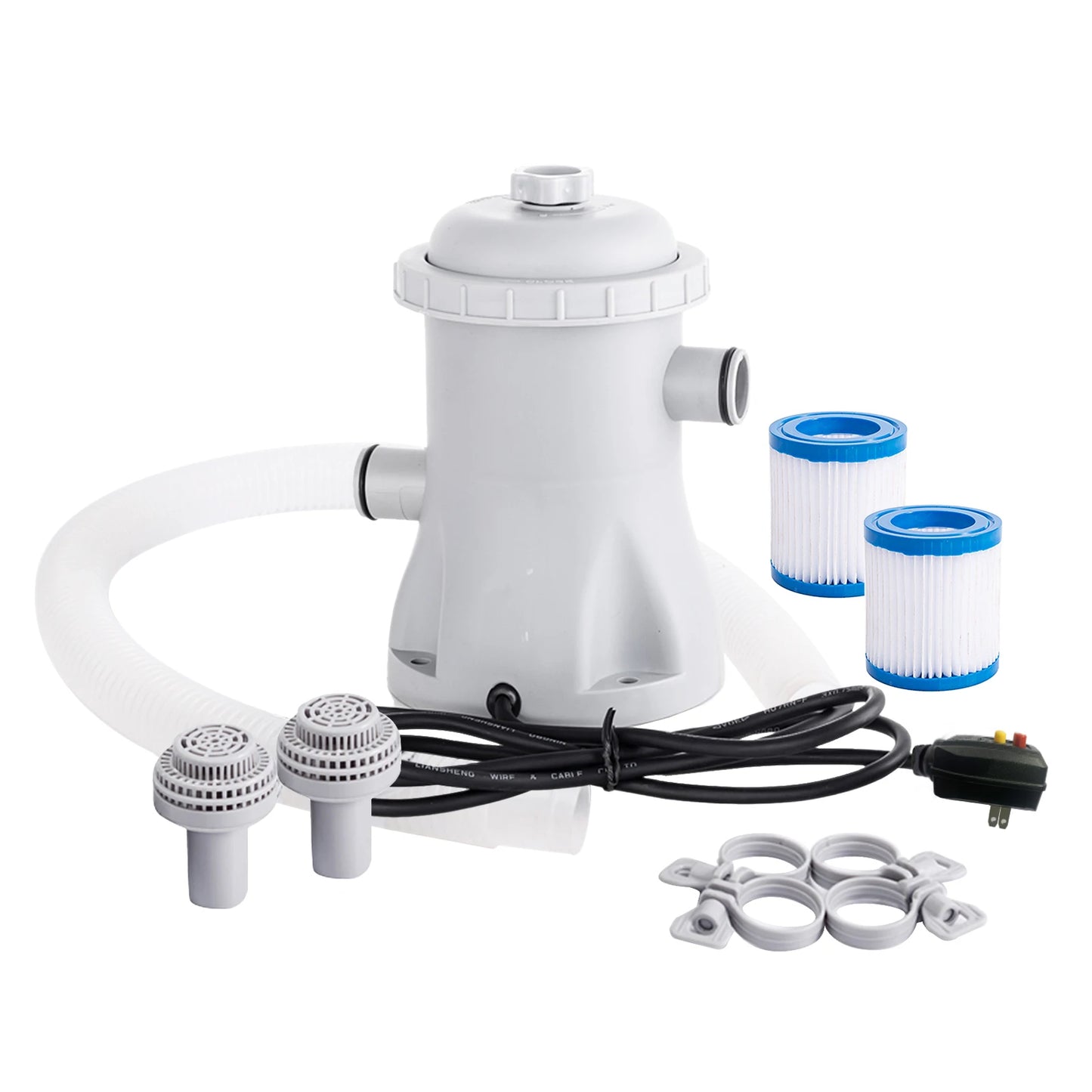 Pool Filter Pump 330 GPH Paddling Pool Electric Water Pump With 2 Pool Filter Cartridge Pool Pumps Above Ground Pool Filter Pump