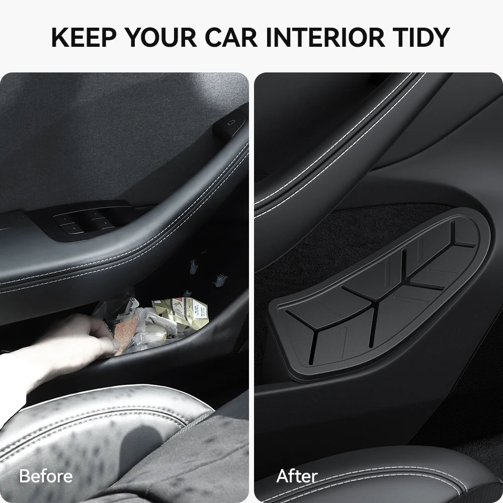 YZ For Tesla Model 3 Y Highland Juniper Side Door Trash Can Garbage Can Trash Bin with Cover, Storage Box Organizer Accessories