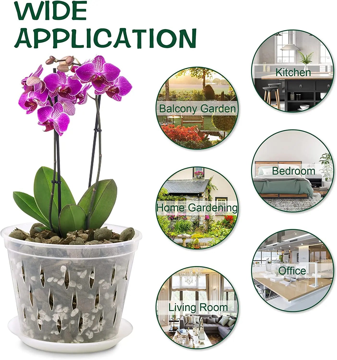 5 Pcs Transparent Orchid Pot Root Control Plastic Orchid Pots With Holes Breathable Plant Growth Container Garden Supplies
