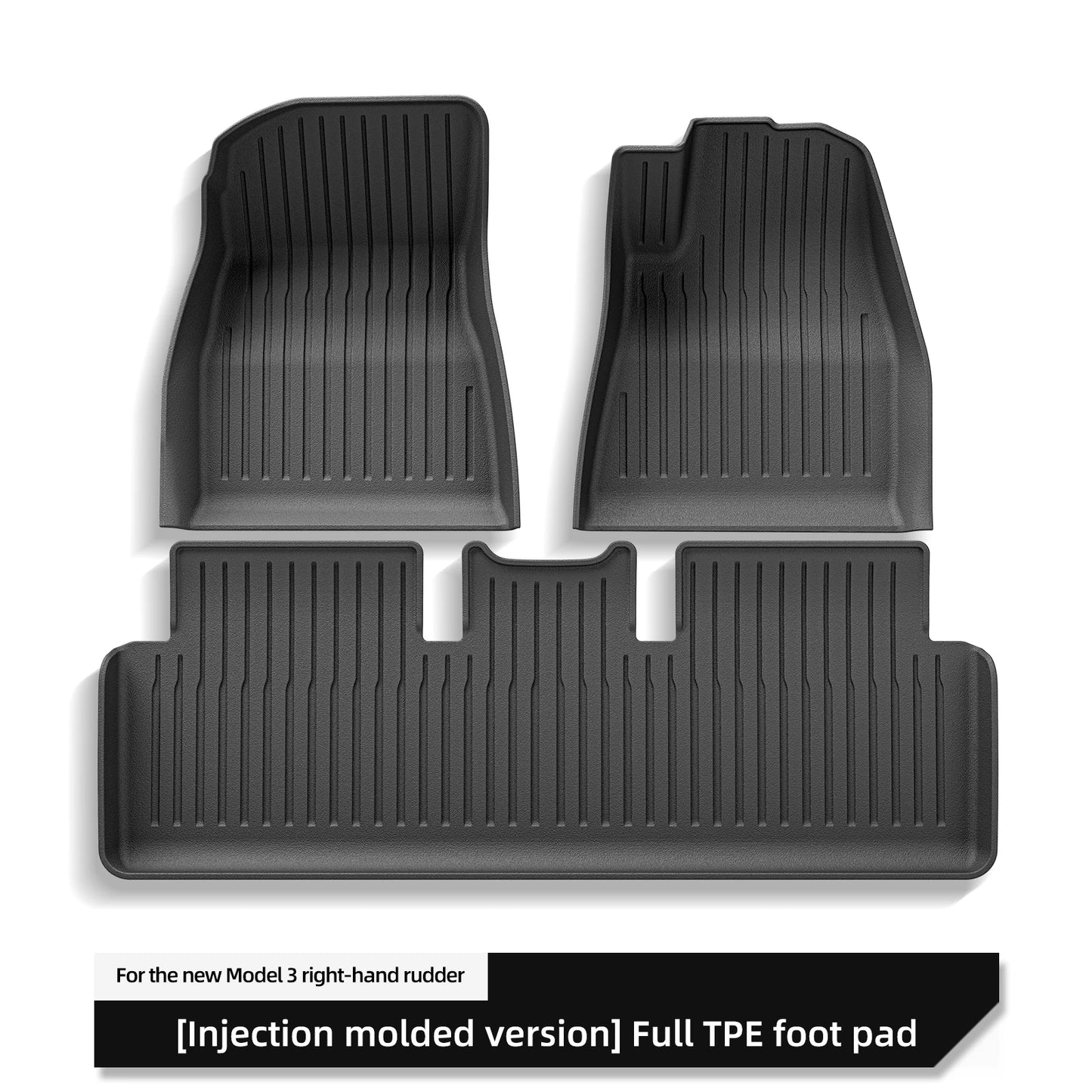 For Tesla Model 3 Highland Floor Mats 2024 Car Accessories TPE Waterproof Foot Pad Front Rear Trunk Mat Rear Seat Backrest Pad
