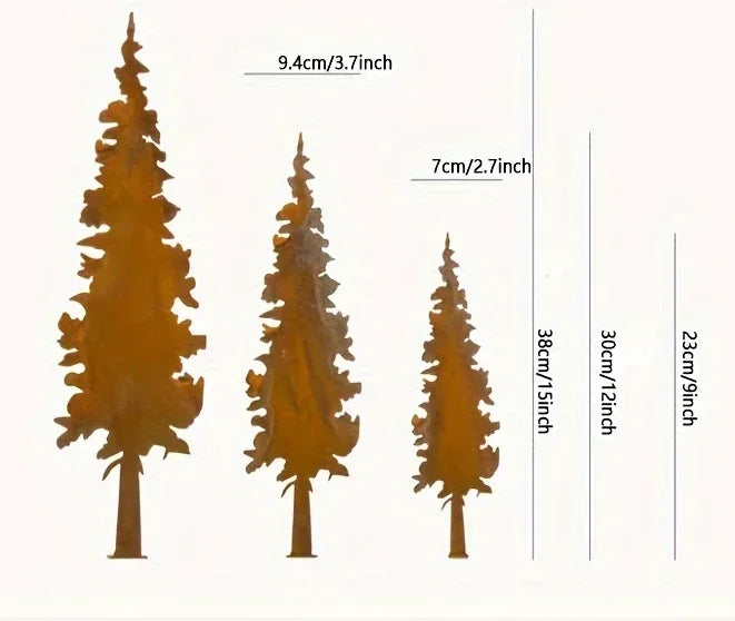Rustic Metal Spruce Tree & Elk Ornaments: Ideal Hunting Decor & Gifts for Christmas and New Year's Holiday Celebrations