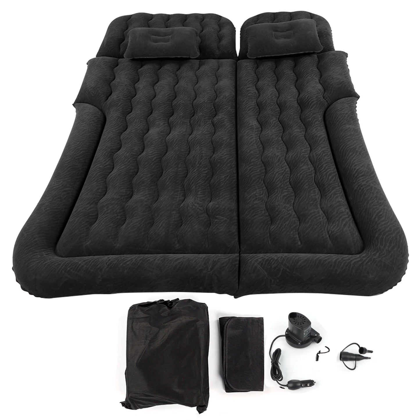 Car Travel Bed 2‑In‑1 Multifunction Inflatable Travel Mattress PVC Flo
