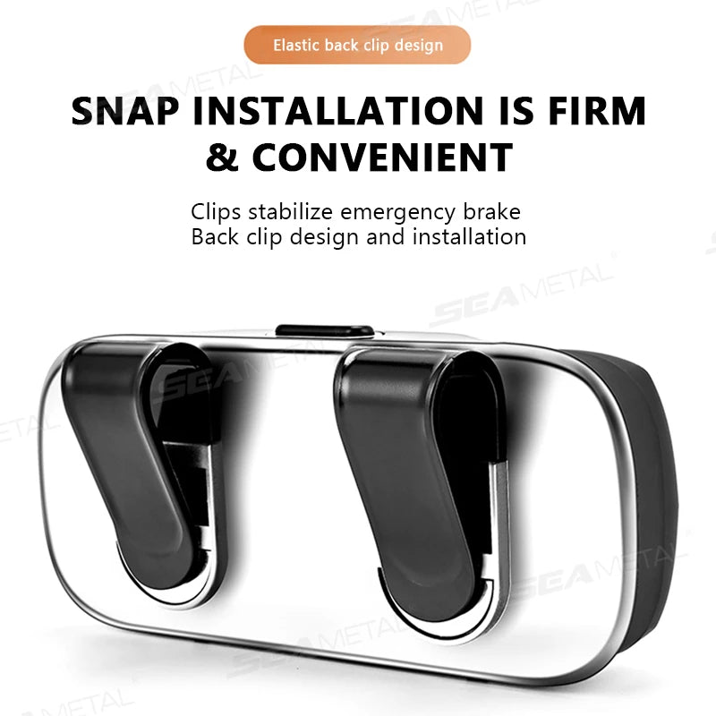SEAMETAL Car Glasses Box Portable Press Switch Sunglasses Holder Support Driver Goggle Case Car Sun Visor Eyeglasses Storage Box