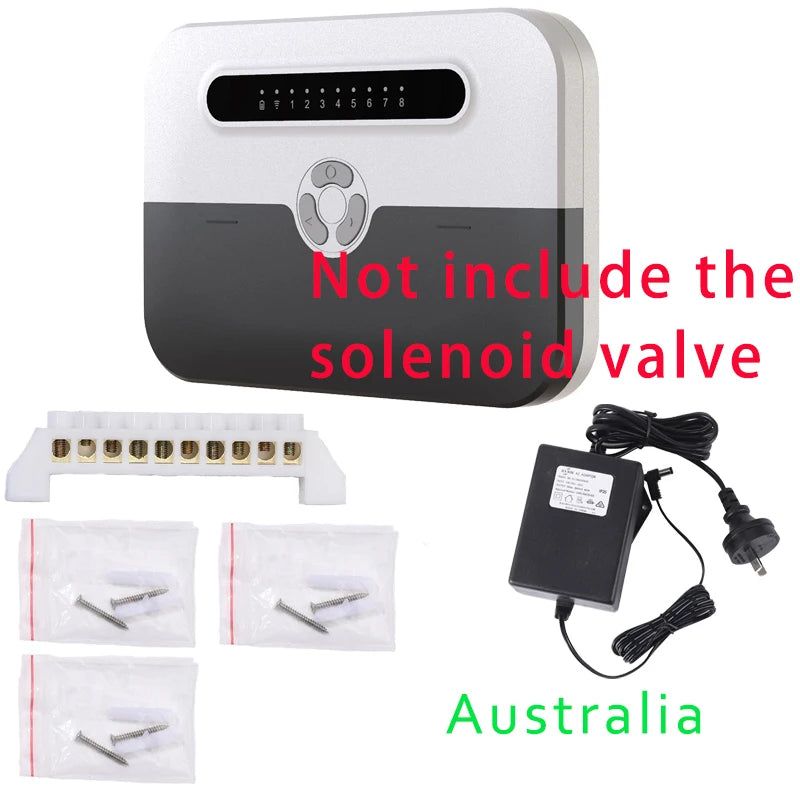 8 Station WiFi Indoor Smart  Sprinkler Controller and solenoid valve Irrigation System Remote Control by Phone Works with Alexa