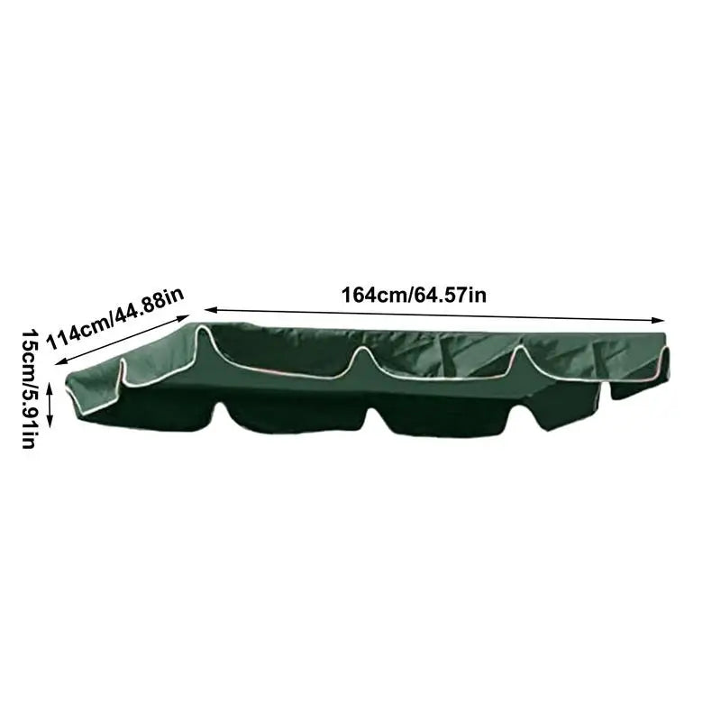Porch Swing Awning Replacement UV-resistant Waterproof Swing Canopy Garden Outdoor Hammock Swing Awning Replacement