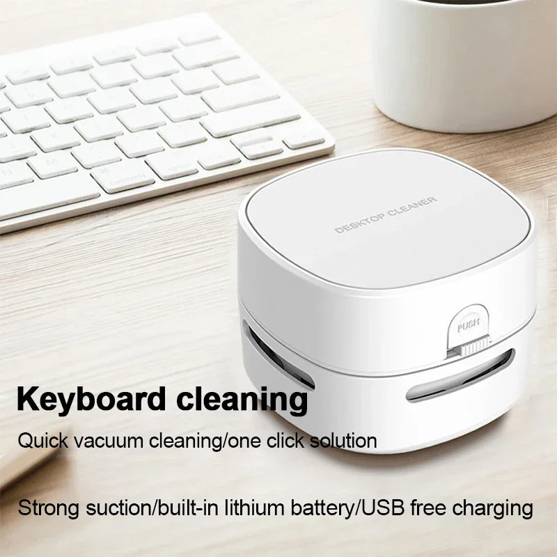 Portable Mini Desk Vacuum Cleaner Handheld Wireless Dust Sweeper For Home Office Table Keyboard Car Efficient Ceaning tool