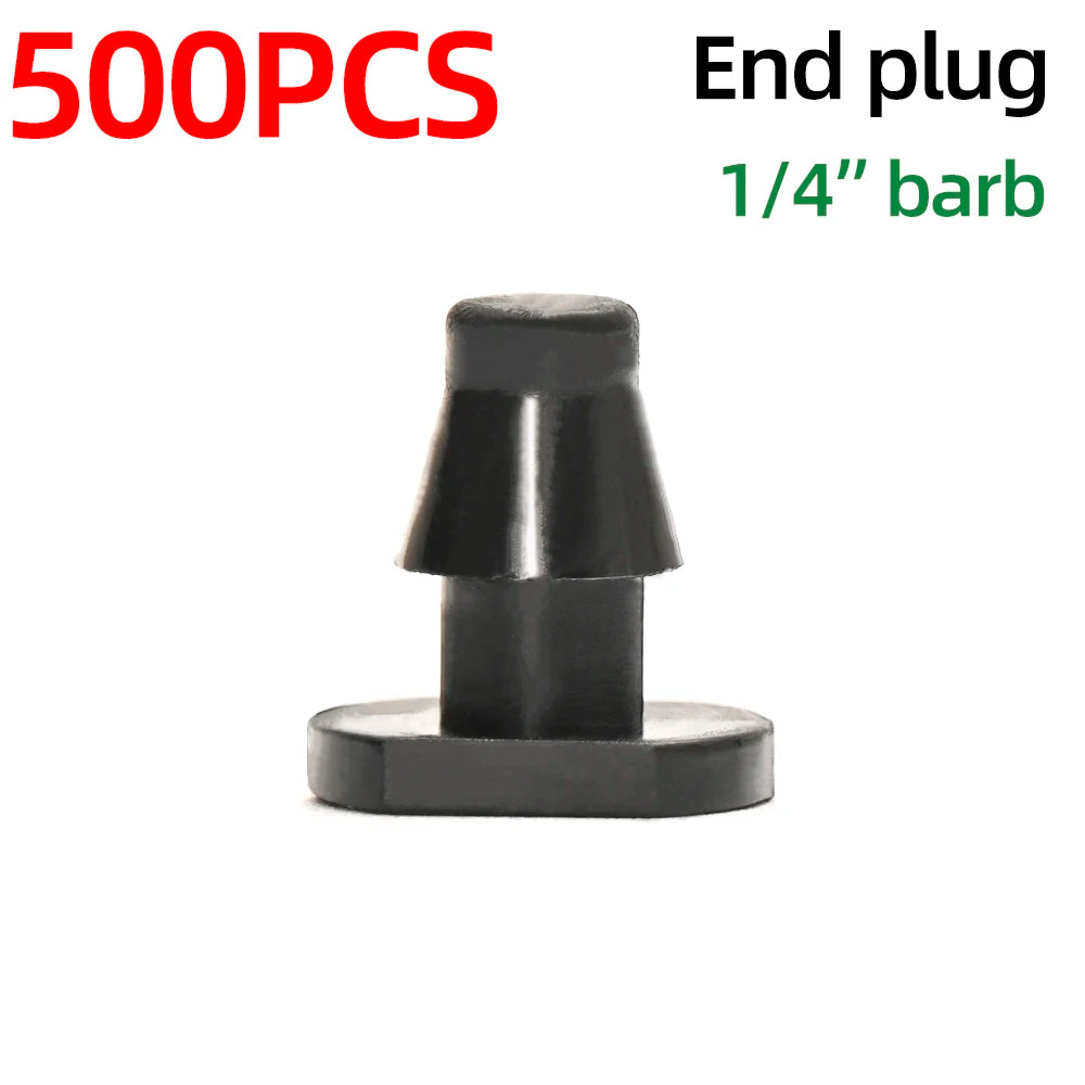 1/4" Pvc Hose Barb Connector End Cap Goof Plug Automatic Drip Irrigation Connectors Garden Watering System Water Pipe