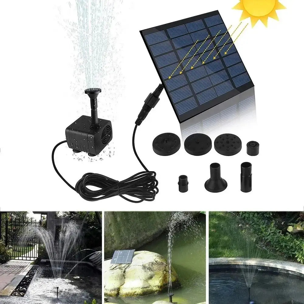 Sprinkler Mini Solar Panel Water Pump 4 Nozzles DIY Solar Fountain Pump DC Brushless 200L/H Solar Water Fountain Fish Tank