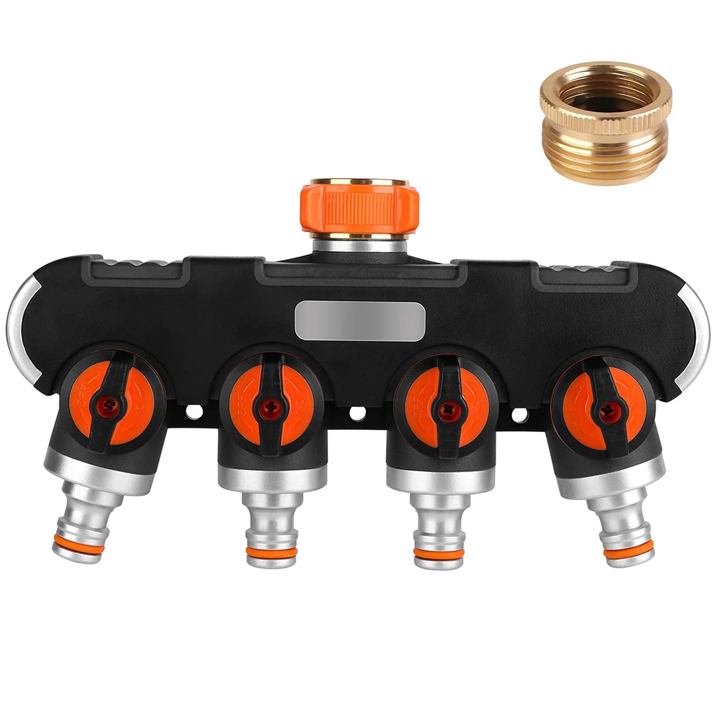 2/4 Way Garden Hose Splitter 3/4"and 1/2" Tap Distributor for Outdoor Tap Connector and Garden Hoses Lawn Irrigation Diverter