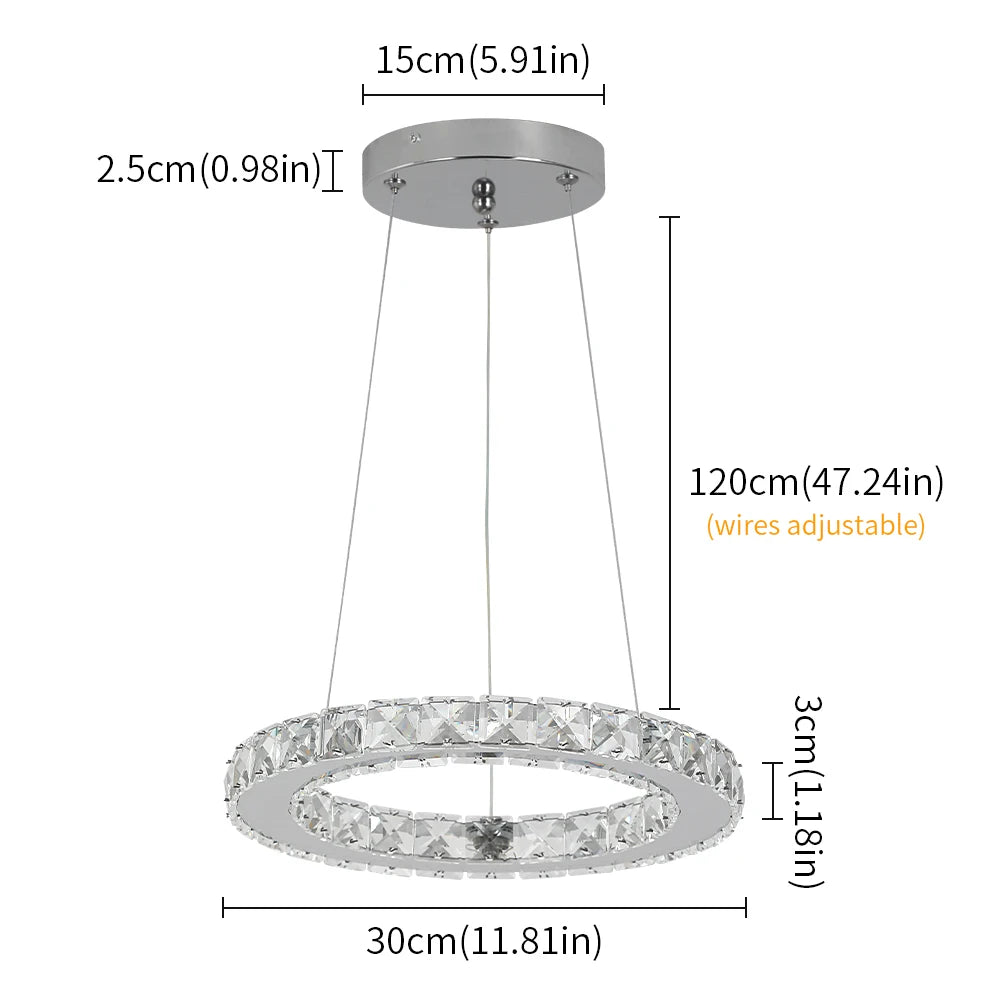 Crystal Pendant Light Led Chandelier Modern Ceiling Hanging Lamp Living Dining Room Nordic Kitchen Island Decor Lustre Fixture