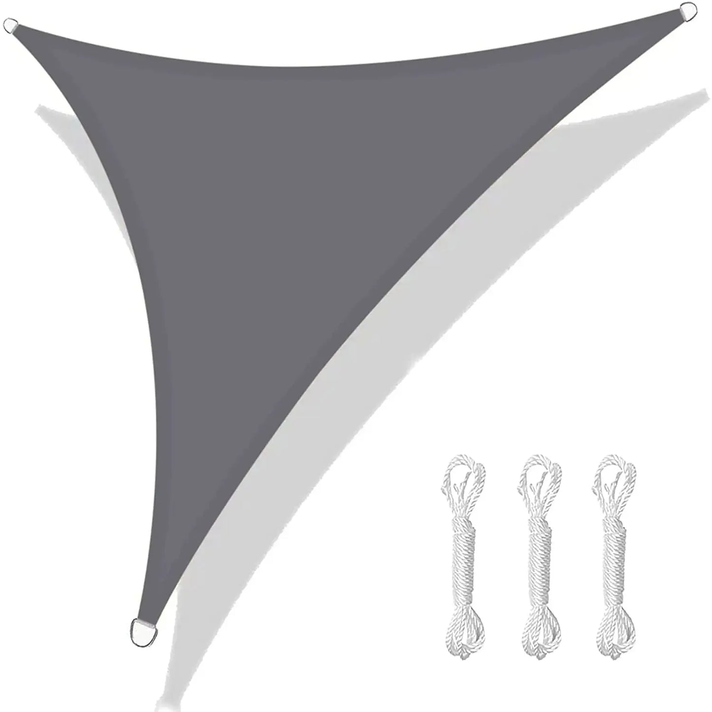 5/3.6/3/2M Triangle Shade Sail Waterproof Sunshade Sail Canopy 98%UV Block Awning with Free Rope for Garden Patio Pergola Gazebo