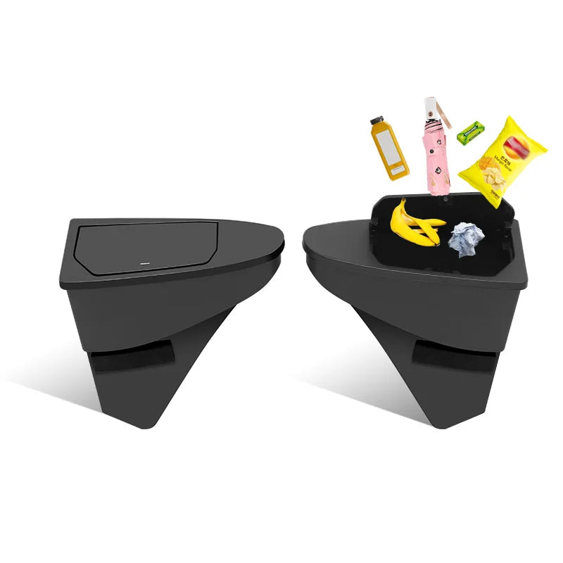 Front Door Trash Can for Tesla Model Y Juniper 2021-2025 Rear Central Control Garbage Bin Waterproof Storage Box Car Accessories