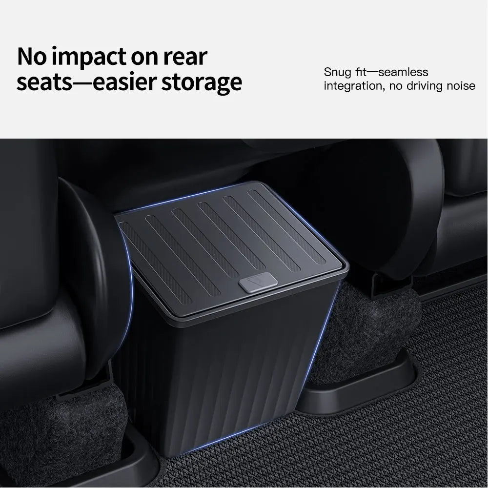 YZ For Tesla Model 3 Y Juniper Highland Rear Seat Storage Box Organizer Car Center Console Bins Backseat Trash Can Garbage Bag