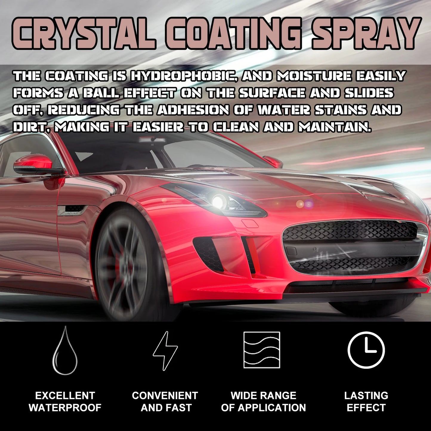 Automotive Coating Ceramic Spray To Clean Water Stains And Dirt To Red