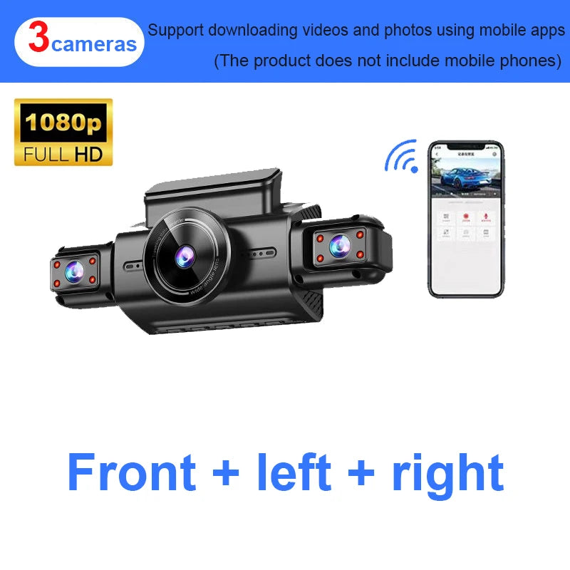 4 Channel Hidden Dash Cam with APP 4K HD Night Vision 24/7 Parking Mon