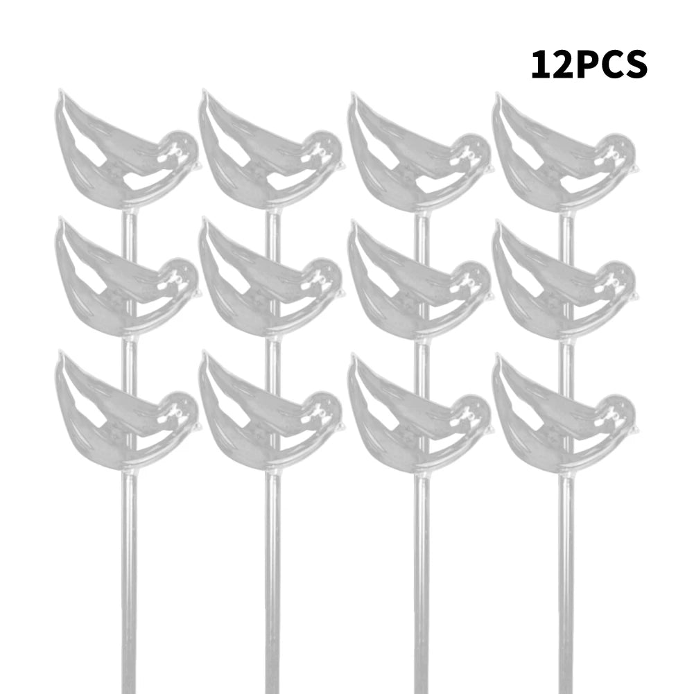 1-12PCS Automatic Plant Watering Bulb PVC Bird Shaped Transparent Self Watering Bulbs Home Garden Plant Dropper Drip Irrigation