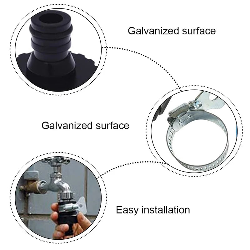 Universal Garden Water Faucet Hose Connector  Quick Connect Lawn Water Tube Washing Machine for Faucet Diameter Below 20mm
