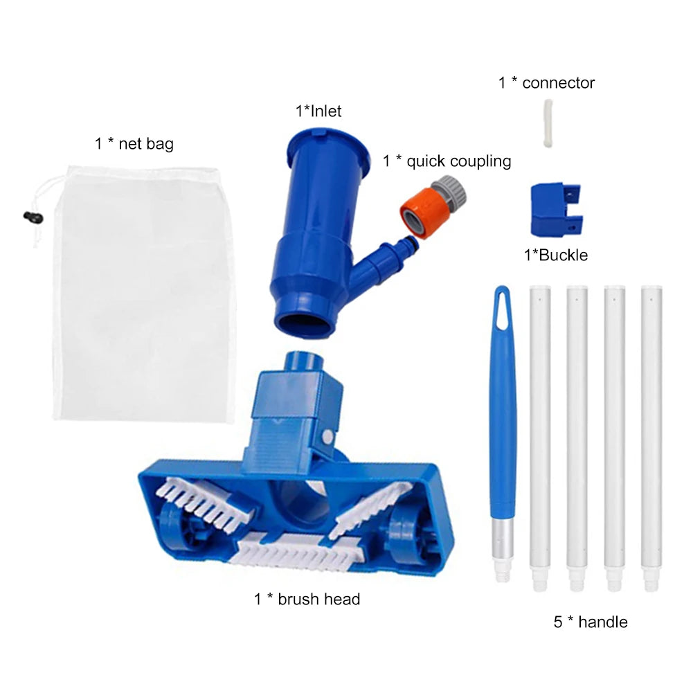 Pool Vacuum Head with Brush Bag Cleaning Kit Clean Bottoms For Pool Filter Swimming Pool Vacuum Cleaner Cleaning Skimmer Pools