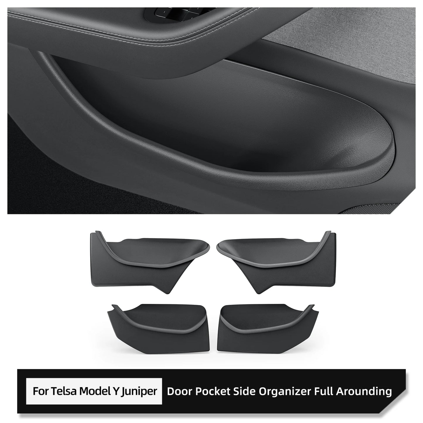 for Tesla Model Y Juniper/Launch 2025 Car Side Door Handle Storage Box Gate Slot Anti Dirty Storage Tidying Tray Accessories