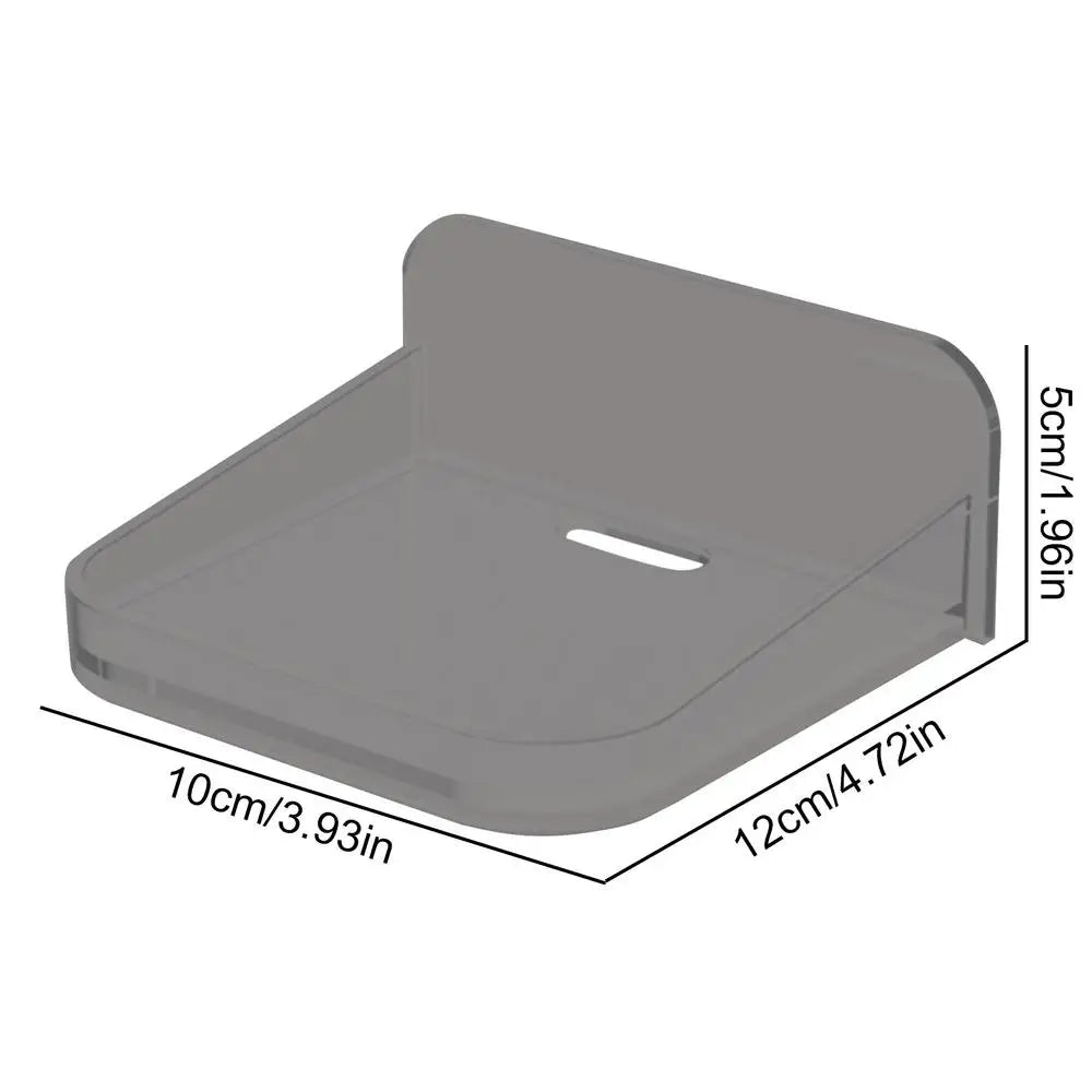 1PCS Surveillance Camera Shelf Acrylic Adhesive Wall Mount Stand Storage Rack For Small Items In Living Room Bathroom Bedroom
