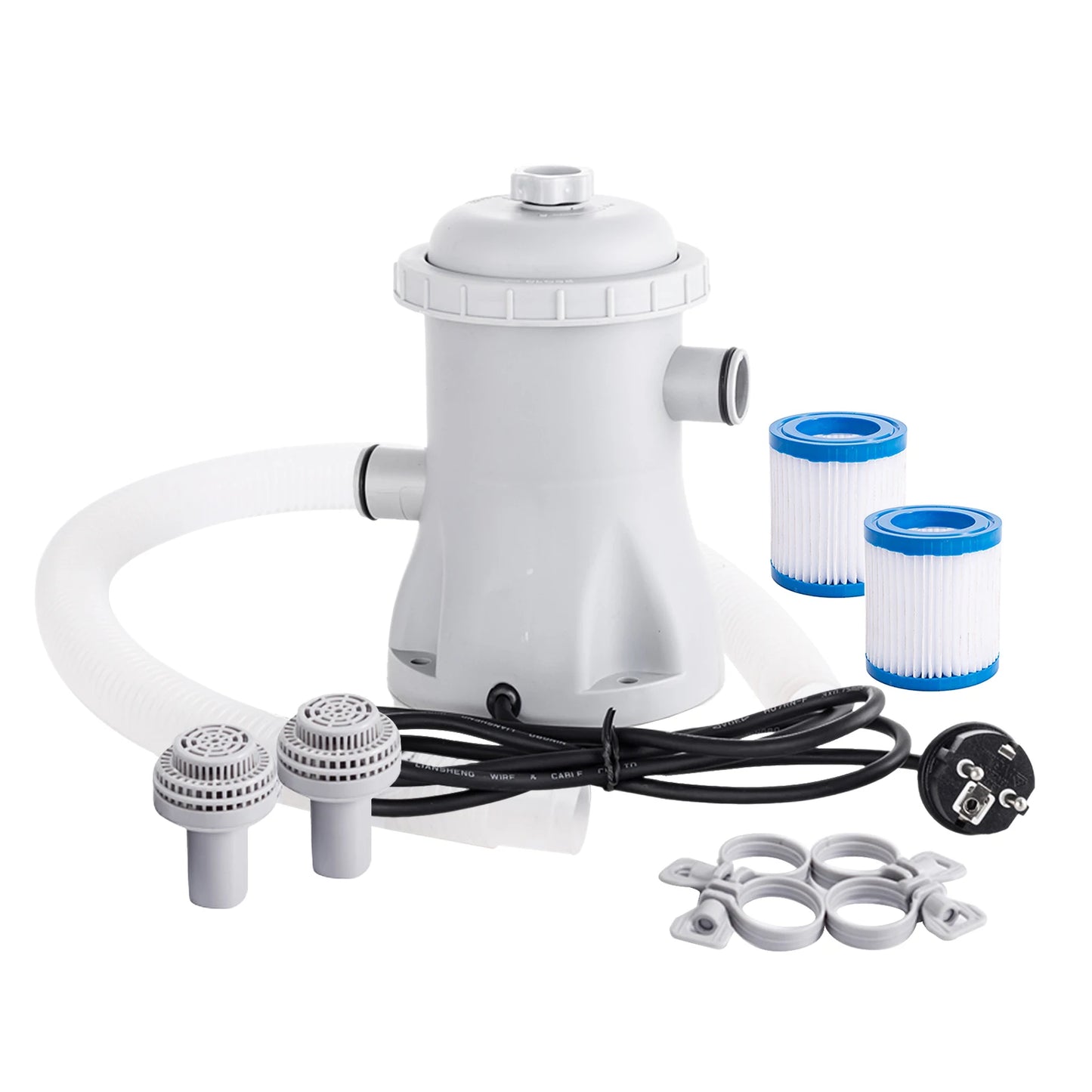 Pool Filter Pump 330 GPH Paddling Pool Electric Water Pump With 2 Pool Filter Cartridge Pool Pumps Above Ground Pool Filter Pump