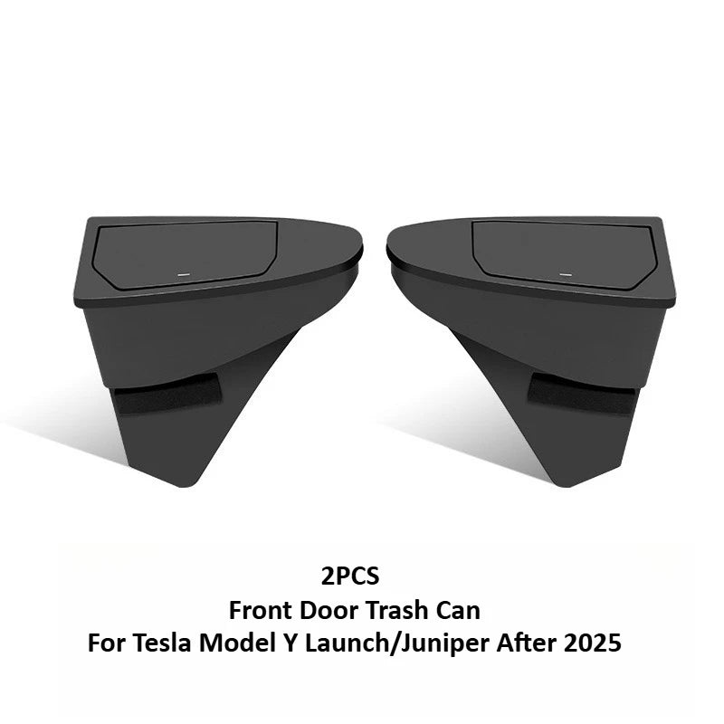 Front Door Trash Can for Tesla Model Y Juniper 2021-2025 Rear Central Control Garbage Bin Waterproof Storage Box Car Accessories