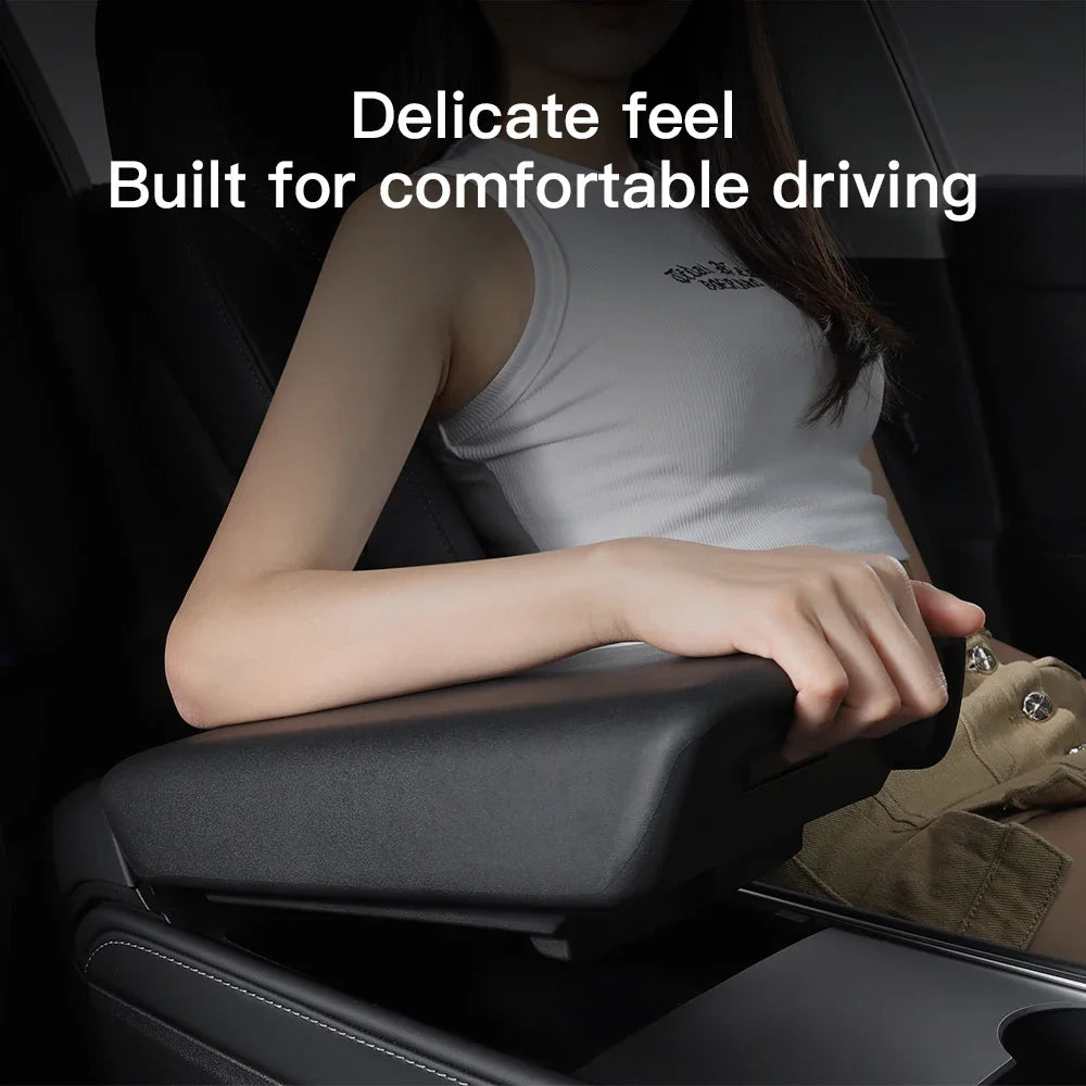 YZ for Tesla Model 3 Y Highland Juniper TPE Soft Case Center Console Arm Rest Lid Armrest Cover Accessories
