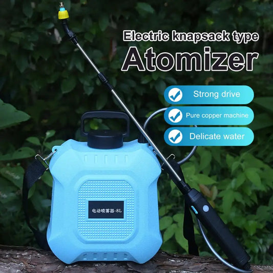 5L/8L Garden Electric Sprayer Backpack Sprayer with Shoulder Strap Telescopic Wand 2 Nozzles Battery Powered Sprayer for Yard
