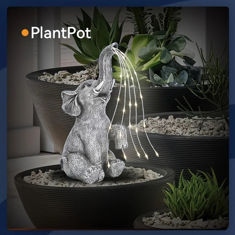 Elephant Solar Garden Light Elephant Hanging LED Solar Lantern Solar Elephant IP44