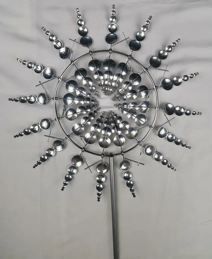 Courtyard Garden Windmill Outdoor Wind Spinner Magical Metal Windmill Patio Lawn Garden Decor Kid Birthday Gift Wiatrak Metalowy