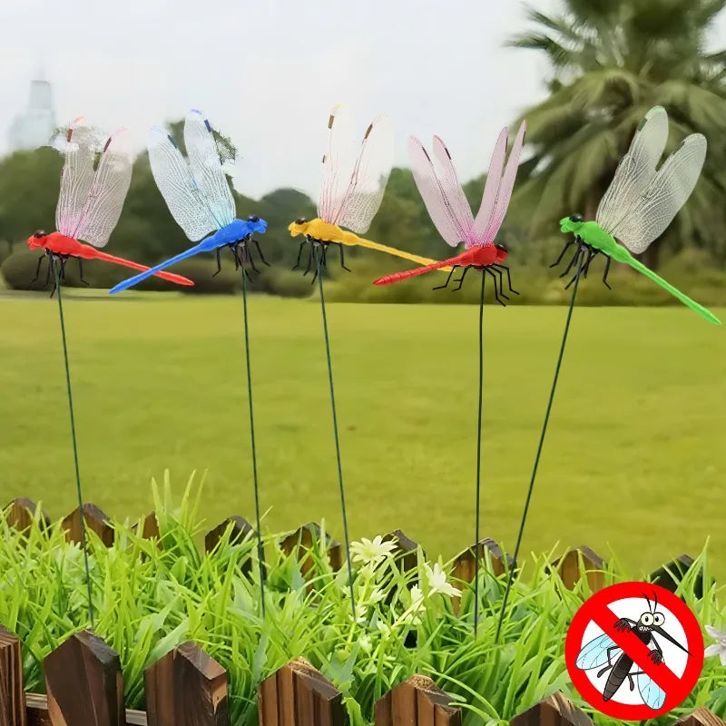 20/1PCS Simulation Dragonfly Clip Bug Deterrent Realistic Dragonfly Hat Clip Bug Repellent Dragonfly Home Garden Decor Supply