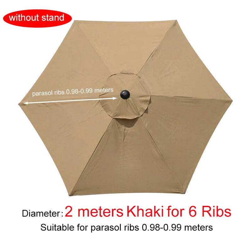 Parasol Replacement Cloth Outdoor Garden Banana Umbrella Cover Waterproof Sunshade Canopy For 6 Ribs/8 Ribs Parasol
