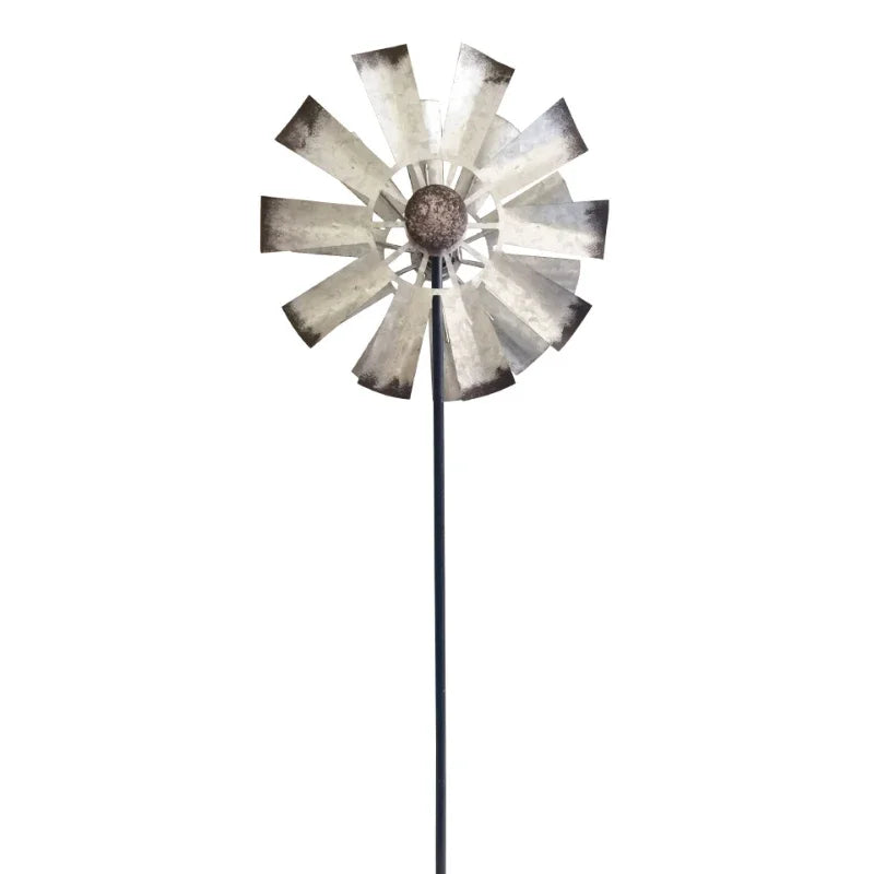 Wind Spinner Decorative Lawn Ornament Wind Mill Wind Sculpture Metal Windmill for Lawn Yard Outdoor Patio Decor Garden Windmill