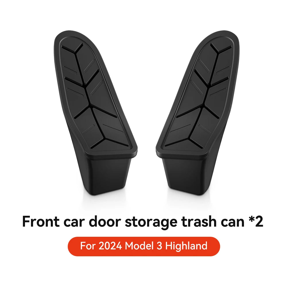 YZ For Tesla Model 3 Y Highland Juniper Side Door Trash Can Garbage Can Trash Bin with Cover, Storage Box Organizer Accessories