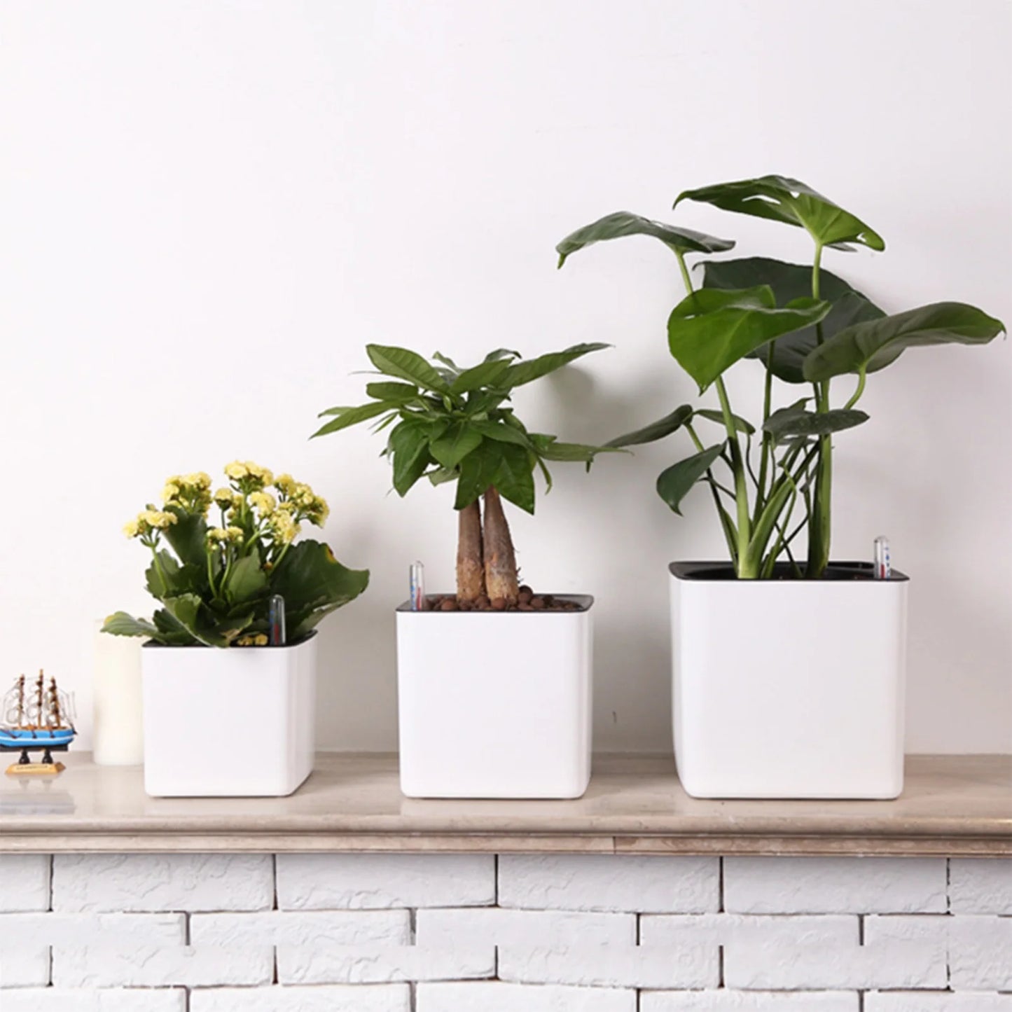 Self-Watering Planter Pots with Water Level Meter Pots Self-Absorbent Planter Plant Pot Plant Container Home Office Decor