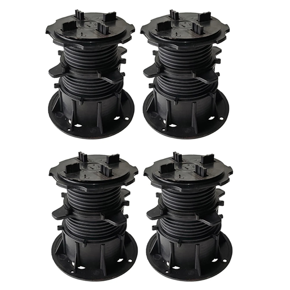4pcs Height-adjustable Floor Balance Support Pedestal Bearing Decking Boards Slab Bearing Terrace Bearing Weatherproof Tools